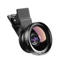 Load image into Gallery viewer, JERTHIS Pro Lens Kit for iPhone and Android, Macro and Wide Angle Lens with LED Light and Travel Case