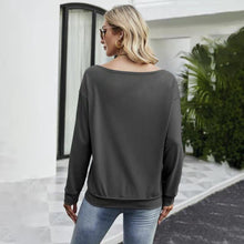 Load image into Gallery viewer, FANCYINN Women Sweatershirt Halloween Smiley Printed Off Shoulder Pullover Casual Graphic Fall Long Sleeve T Shirt Tops