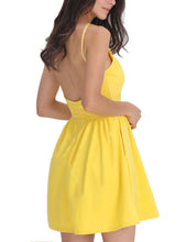 Load image into Gallery viewer, Fashion Women Spaghetti Strap Floral Print Beach Style Skater A Line Mini Dress