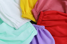 Load image into Gallery viewer, FANCYINN Women&#39;s Ruffle Off Shoulder Crop Top Strapless Short Sleeve Tie Blouse
