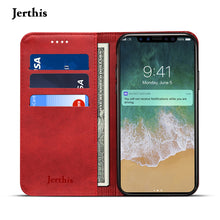 Load image into Gallery viewer, JERTHIS Compatible with iPhone 12 Pro Max Case leather case, Apple protective case, card flip type
