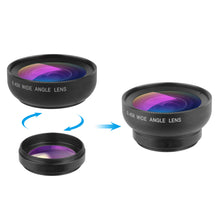 Load image into Gallery viewer, JERTHIS Pro Lens Kit for iPhone and Android, Macro and Wide Angle Lens with LED Light and Travel Case
