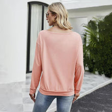 Load image into Gallery viewer, FANCYINN Women Sweatershirt Halloween Skeleton Printed Off Shoulder Pullover Casual Graphic Fall Long Sleeve T Shirt Tops
