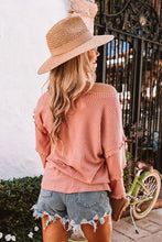 Load image into Gallery viewer, FANCYINN Women&#39;s Oversized Off Shoulder Pullover Tops Long Sleeve Loose Fit Waffle Knit Tops
