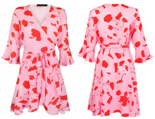 Load image into Gallery viewer, ZLUQOO Women&#39;s Ruffles Sleeveless Front Tie Flared Swing Pleated A-line Dress
