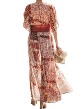 Load image into Gallery viewer, FANCYINN Womens Long Lace Cover up Sheer Bikini Coverups Kimono Tie Front Bathing Suit Swimsuit Beachwear
