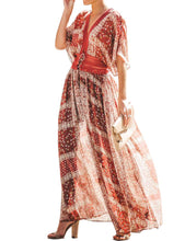 Load image into Gallery viewer, FANCYINN Womens Long Lace Cover up Sheer Bikini Coverups Kimono Tie Front Bathing Suit Swimsuit Beachwear
