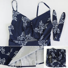 Load image into Gallery viewer, Womens Dresses Summer Tie Front Spaghetti Strap A-Line Backless Swing Midi Dress
