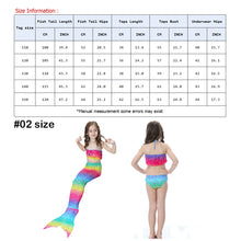 Load image into Gallery viewer, Kids Girls 3Pcs Mermaid Tail Swimming Bikini Set Swimwear Sparkle Swimmable
